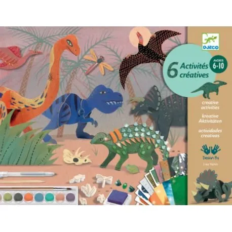 Djeco Dino Box - Coffret 6 activités créatives