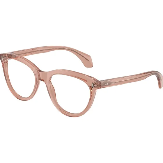 Moncler ME2026 3008 Lunettes de Vue Rondes en Acétate Rose Transparent