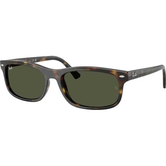 Ray-Ban RB2224 710/31 Lunettes de soleil Carrées Écaille et Vert