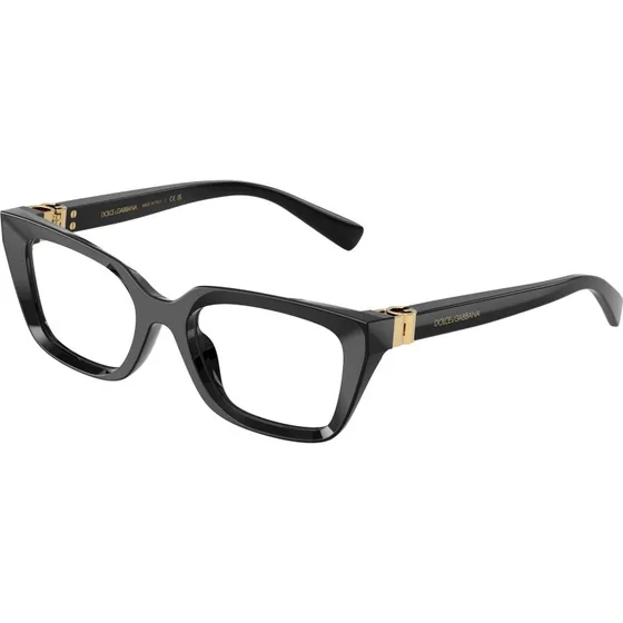 Dolce & Gabbana DG3436 501 Montures Optiques Carrées en Acétate Noir