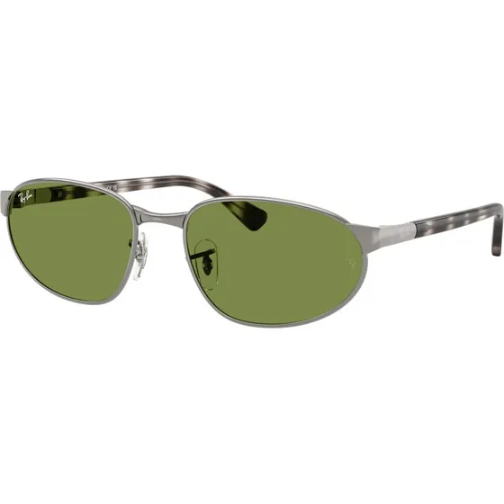 Ray-Ban RB3777 Lunettes de Soleil Géométriques Métal Gris Vert