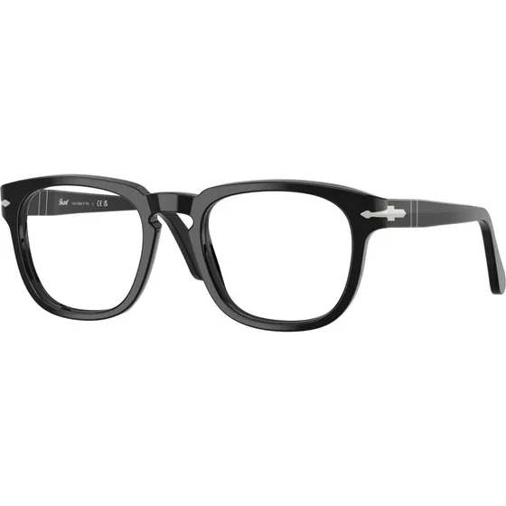 Persol PO3376V 95 Montures Optiques Carrées en Acétate Noir