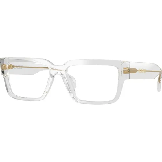 Versace Homme VE3374U 5519 - Lunettes Optiques Carrées en Acétate Gris