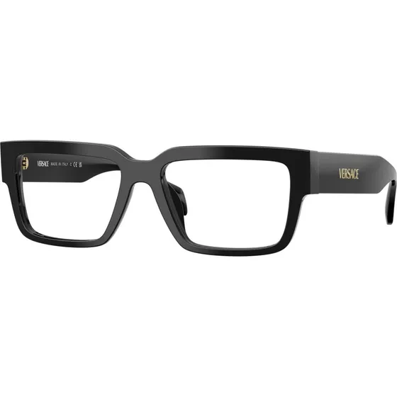 Versace Homme VE3374U Montures Optiques Carrées en Acétate Noir