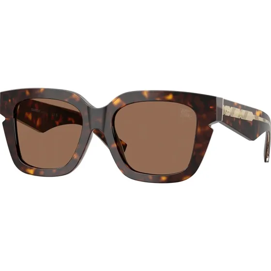 Burberry BE4453 Lunettes de Soleil Carrées en Acétate Marron