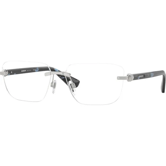 Burberry Homme BE1392 1005 Montures Optiques Métal Argent Carré
