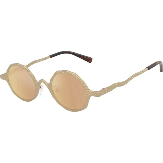 Emporio Armani EA2166 Lunettes de Soleil Rondes Or et Marron