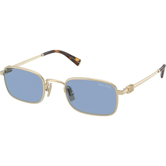 Miu Miu Lunettes de Soleil Carrées Or et Bleu MU A53S ZVN60O