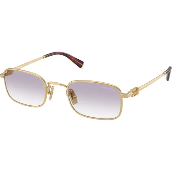 Miu Miu Lunettes de Soleil Carrées en Métal Or - Modèle MU A53S