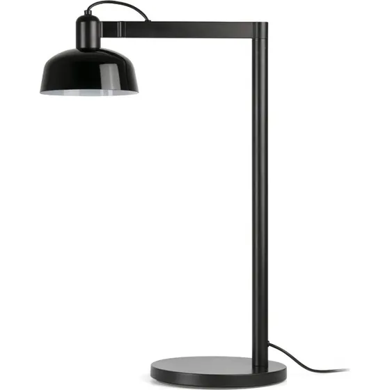 FARO BARCELONA Lampe de table Tatawin, noir, acier et verre, 57,5 cm