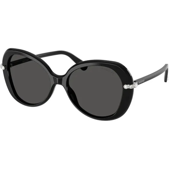 Swarovski Lunettes de Soleil SK6059 Papillon Noir et Gris