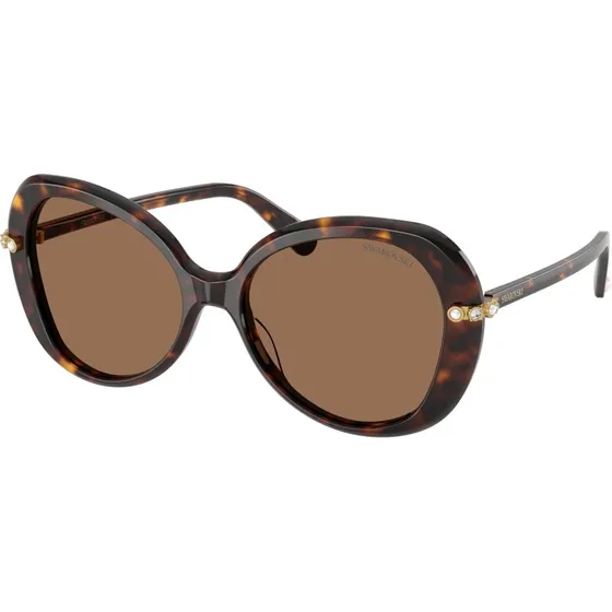 Swarovski SK6059 Lunettes de soleil Papillon en Acétate Écaille