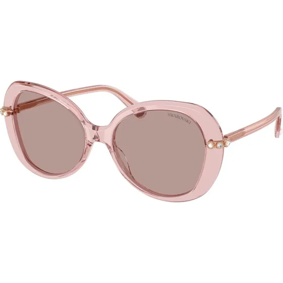 Swarovski Lunettes de Soleil SK6059 Rose et Marron - Style Papillon