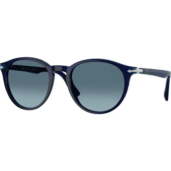 Persol PO3152S 181/Q8 Lunettes de soleil rondes en acétate bleu pour homme