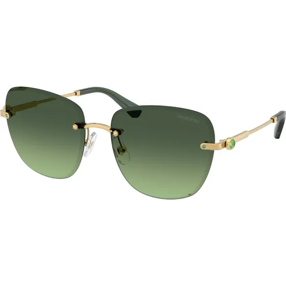 Swarovski SK7043 Lunettes de soleil Carrées Or et Vert pour Femme