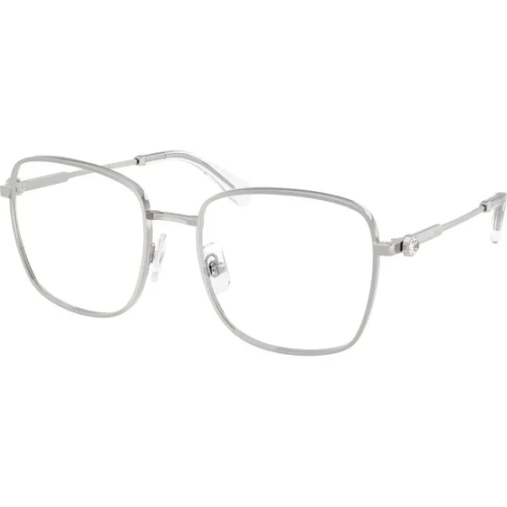 Swarovski SK1036 4001 - Montures Optiques Carrées en Métal Argent
