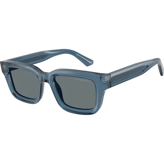Emporio Armani EA4270 Lunettes de Soleil Géométriques Bleues Homme