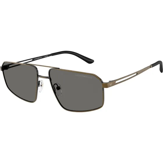 Emporio Armani EA2173 Lunettes de soleil Pilote Or et Gris