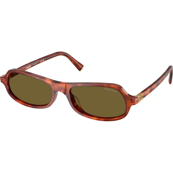 Miu Miu Lunettes de Soleil Géométriques MU B10SU Marron