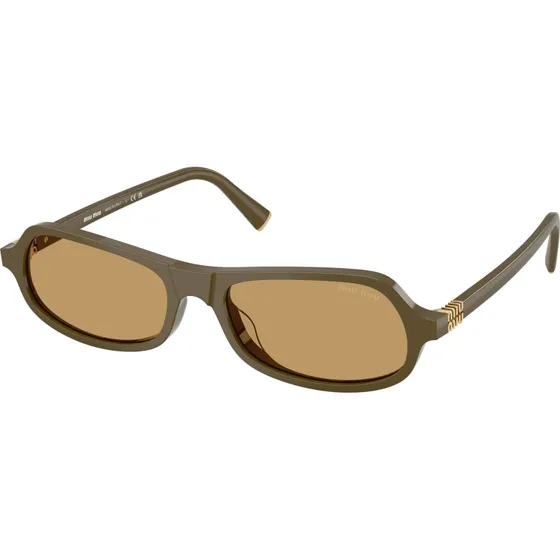 Miu Miu Lunettes de Soleil MU B10SU - Géométriques Vert et Marron