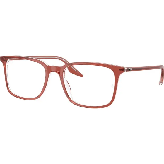Ray-Ban RX5421 8171 - Montures Optiques Carrées en Acétate Marron