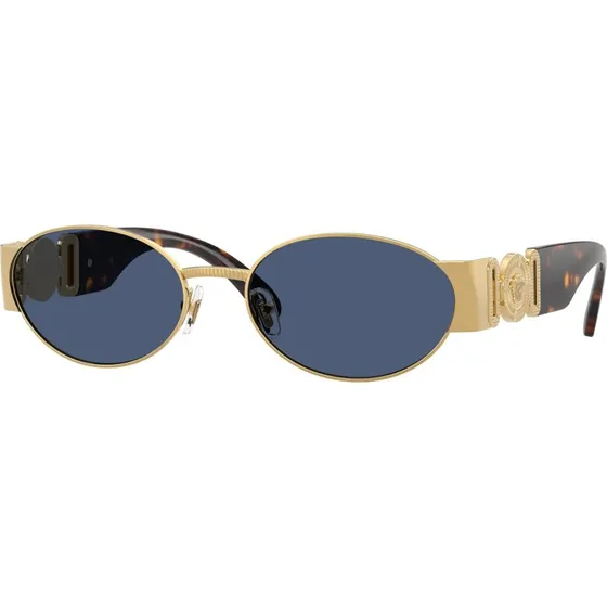 Versace Homme VE2299 Lunettes de Soleil Rondes Or et Bleu