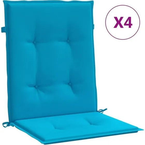 VidaXL Coussins de chaise jardin 4 pcs bleu 100x50x3 cm