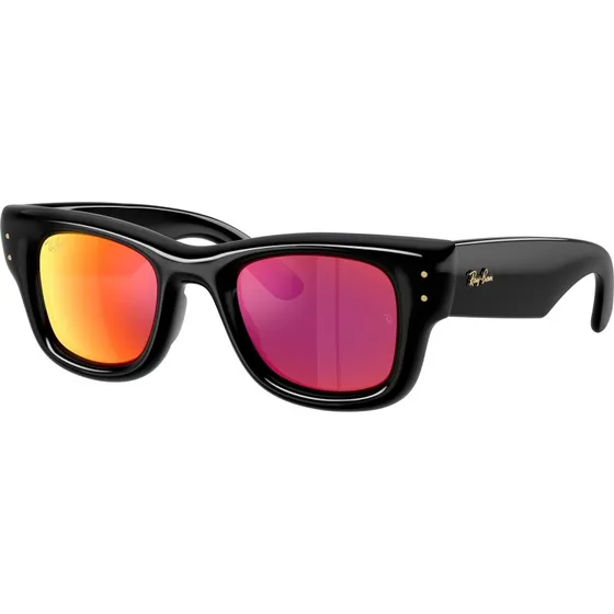 Ray-Ban RB4940 Wayfarer Puffer Lunettes de Soleil Carrées Noir/Marron