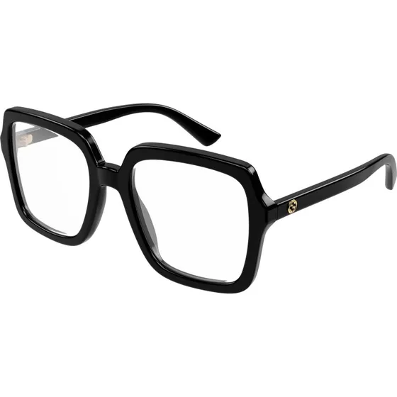 Gucci GG1318O 001 - Montures Optiques Carrées en Acétate Noir