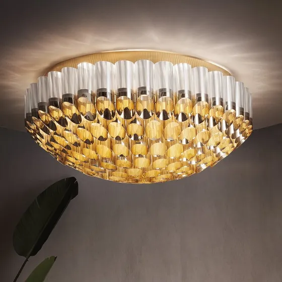 Slamp Odeon Ceiling Plafonnier Doré Ø 102 cm