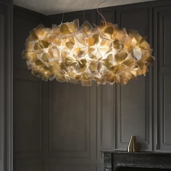 Slamp Clizia Mama Non Mama - Suspension Ø 78 cm, Doré/Transparent