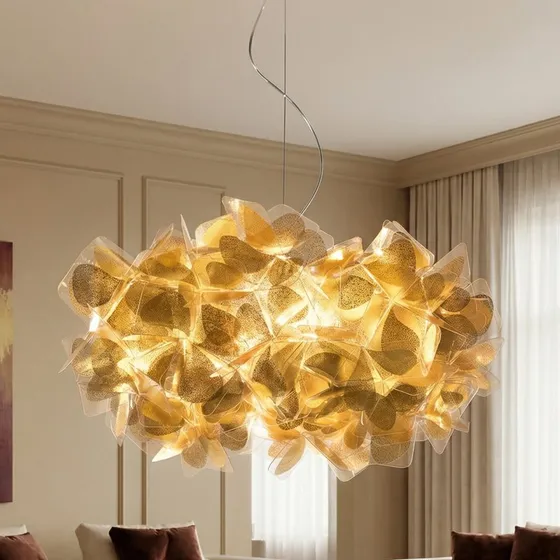 Slamp Clizia Mama Non Mama Suspension Ø53cm Or/Transparent
