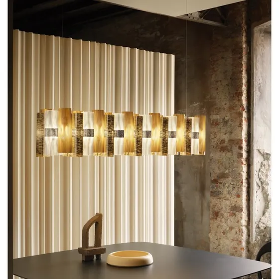 Slamp Suspension LED La Lollo Or 140 cm