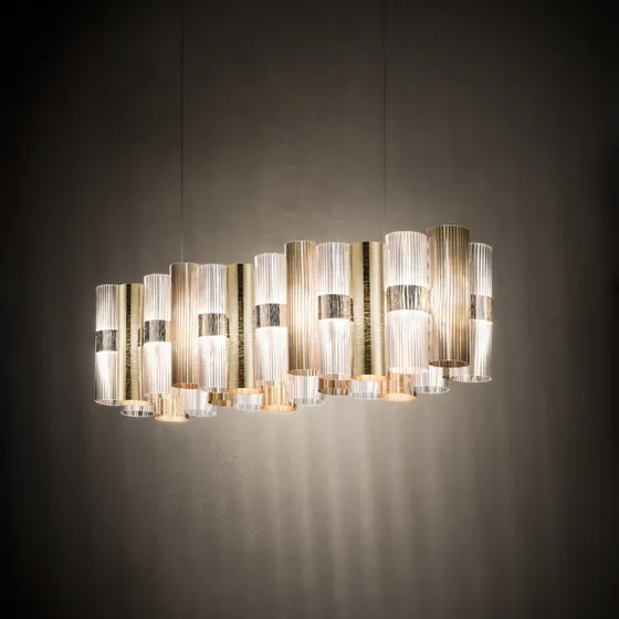 Slamp Suspension LED La Lollo Or 100 cm
