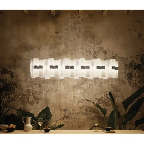 Slamp Suspension LED La Lollo Blanche 140 cm