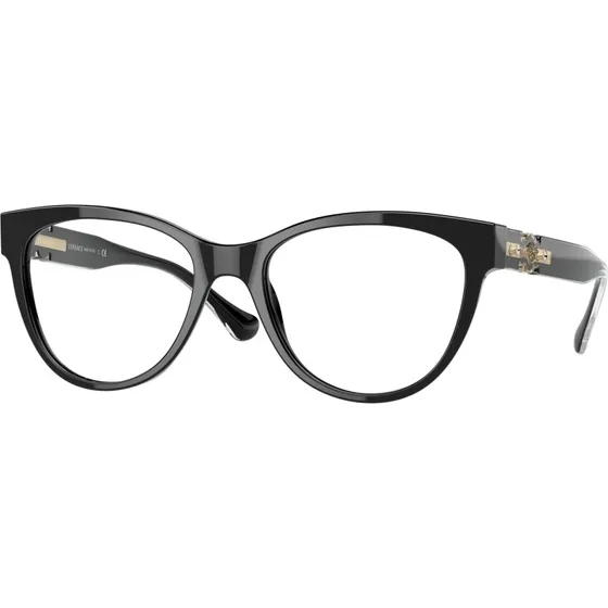 Versace VE3304 Montures Optiques Cat Eye en Acétate Noir
