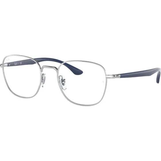 Ray-Ban RX6477 2501 Montures Optiques Carrées en Métal Argent
