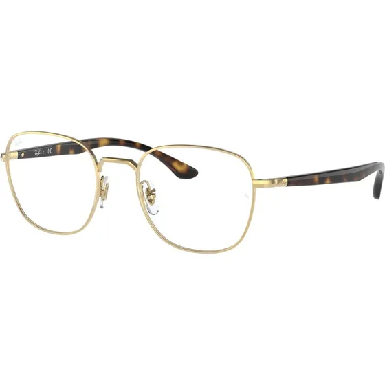 Ray-Ban RX6477 3119 - Montures Optiques Carrées en Métal Or
