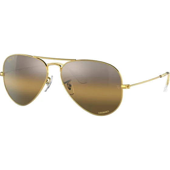 Ray-Ban RB3025 Aviator 9196G5 Lunettes de Soleil Polarisées Or et Marron