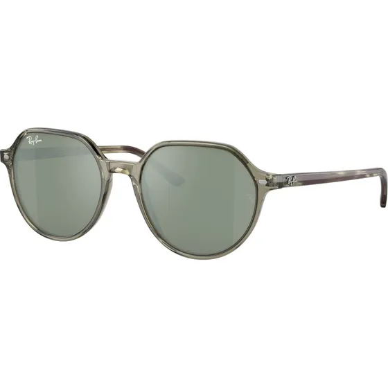 Ray-Ban RB2195 Lunettes de Soleil Carrées Vert Transparent