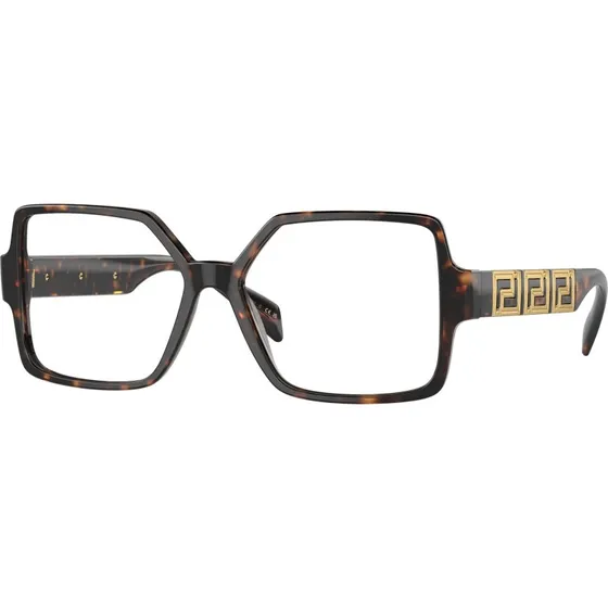 Versace VE3337 108 Montures Optiques Carrées en Acétate Havane