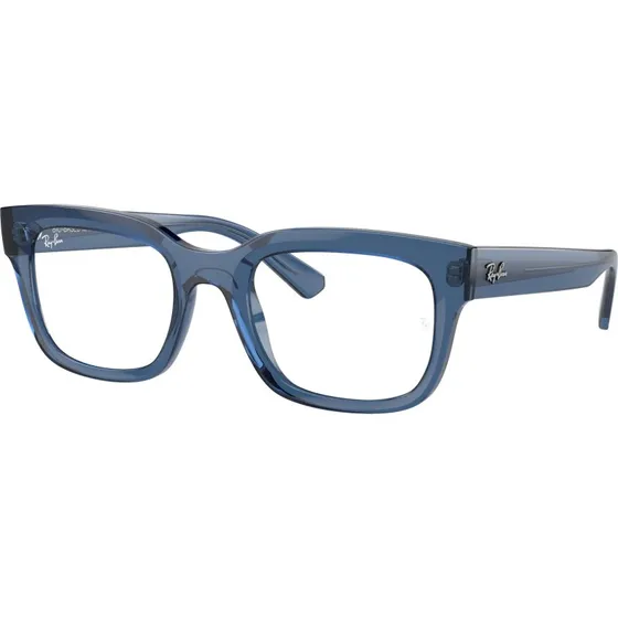 Ray-Ban RX7217 CHAD Montures Optiques Carrées en Acétate Bleu Transparent