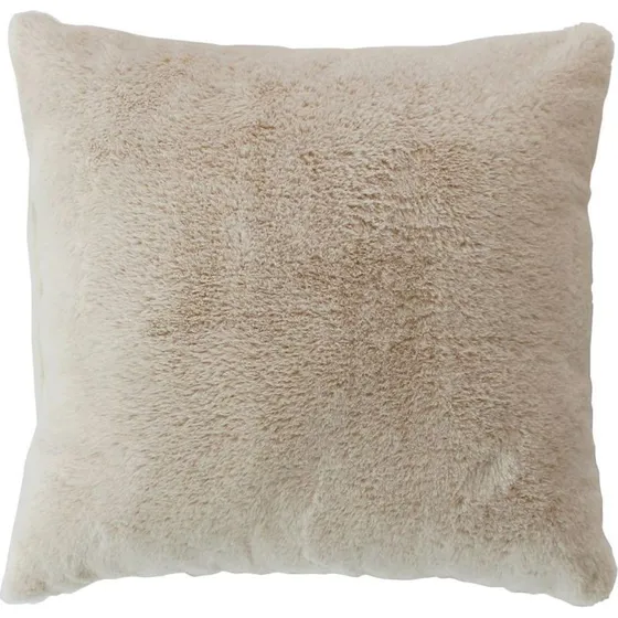 Rabbit Coussin Déco Imitation Fourrure 40x40cm Beige