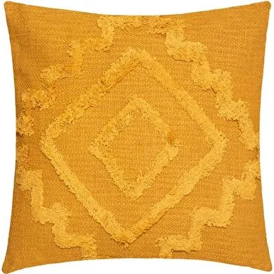 Atmosphera Coussin Inca Tufté 40x40cm Ocre