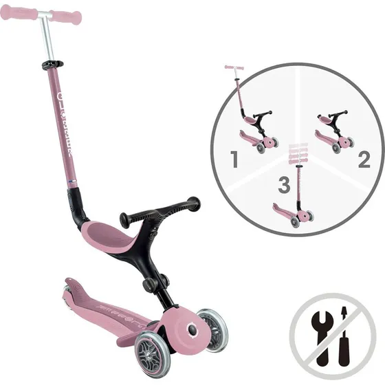 Globber Go Up Active Eco Rose Pastel