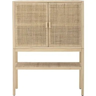 Bloomingville Buffet Haut Sanna en Pin Naturel et Rotin