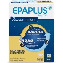 Epaplus Sleepcare Mélatonine Retard avec Tryptophane - 60 Comprimés