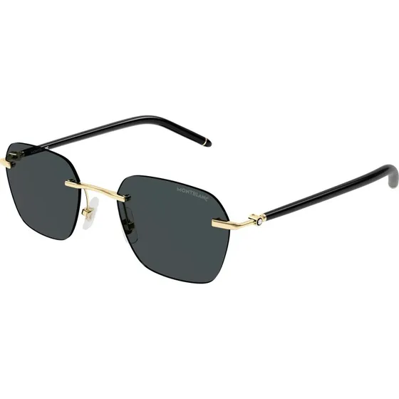 Montblanc MB0270S 001 Lunettes de soleil Carrées Or et Gris