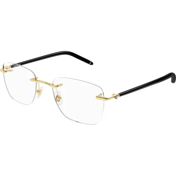 Montblanc MB0274O 001 Lunettes Optiques Carrées en Métal Or