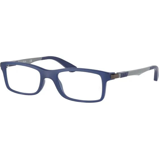 Ray-Ban RY1588 3655 : Montures Optiques Carrées Bleues pour Enfant